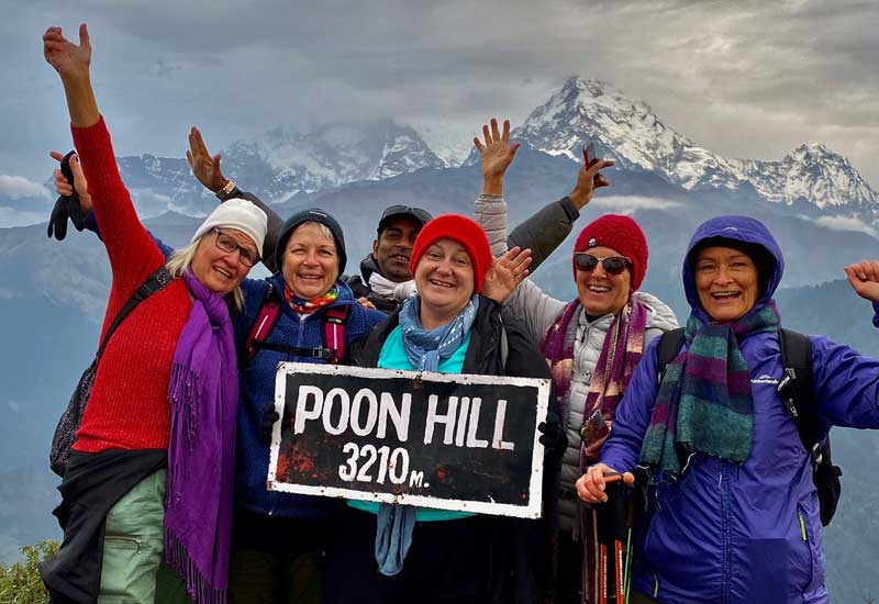 Poon Hill Himilayas Nepal - Lyn and group